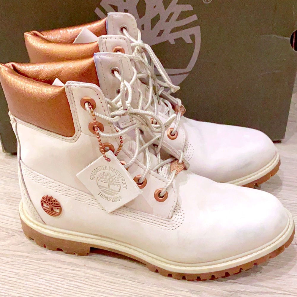 timberland white boots